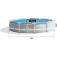 thumbnail image 4 of INTEX 26700EH Prism Frame Premium Above Ground Swimming Pool: 10ft x 30in – SuperTough Puncture Resistant – Rust Resistant – Easy Assemble – 1185 Gallon Capacity – Pool Only, 4 of 7