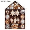thumbnail image 2 of Juego de adornos de bolas de Navidad, decoración navideña para árbol, paquete de regalo de bolas de Navidad pintadas, 73 Uds., 2 of 5