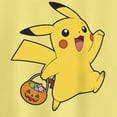 thumbnail image 2 of Junior's Pokemon Halloween Trick-or-Treating Pikachu Racerback Tank Top Banana Small, 2 of 4