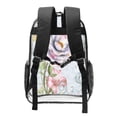 thumbnail image 2 of Kdxio Vintage Rose Clear Backpack, Transparent Bookbag for School for Women Men, Capacity Clear Bag for College, Travel, 2 of 7