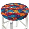 thumbnail image 3 of Lsque Colorful Hawaii Palms Round Bar chair cushion covers Velvet Fabric Premium Comfort Protects from Scratches and Stains for 14-17 Inch Chair- 12 inch, 3 of 7