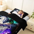thumbnail image 4 of Metsweet Animal Dragon Tiger Unicorn Twin Comforter Sets 2pcs, Japanese Style Bedding Set,Black Reversible,1 Comforter and 1 Pillowcase, 4 of 6