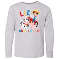 thumbnail image 3 of Inktastic Farmer Tractor EIEIO Little Bro Long Sleeve Youth T-Shirt, 3 of 5