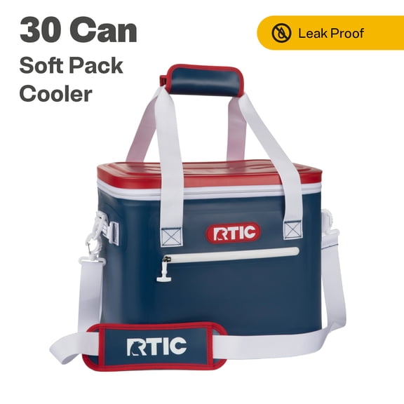 RTIC 30-Can, 20 Qt, Ultra-Tough Soft-Sided Cooler, Leakproof, Waterproof, Patriot
