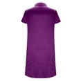 thumbnail image 4 of Under $10 Casual Summer Dress for Women Down Nightgown Silk Short Sleeve Sleepshirt Notch Collar Sleepwear 2XL, 4 of 8
