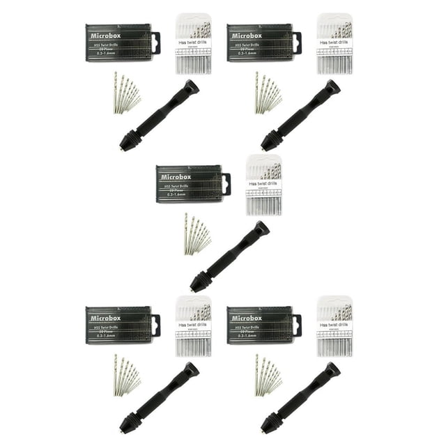 Riwesomey Micro brocas helicoidales multiusos, carpintería precisa, rotativa compacta, antideslizante, resina silenciosa, llavero de tipo 11 Tipo 11 5piezas Riwesomey CBP227910