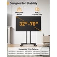thumbnail image 4 of Soporte para TV Perlegear PGTVMC14 con ruedas de 32 a 70 pulgadas, inclinable, ajustable, 4 of 7