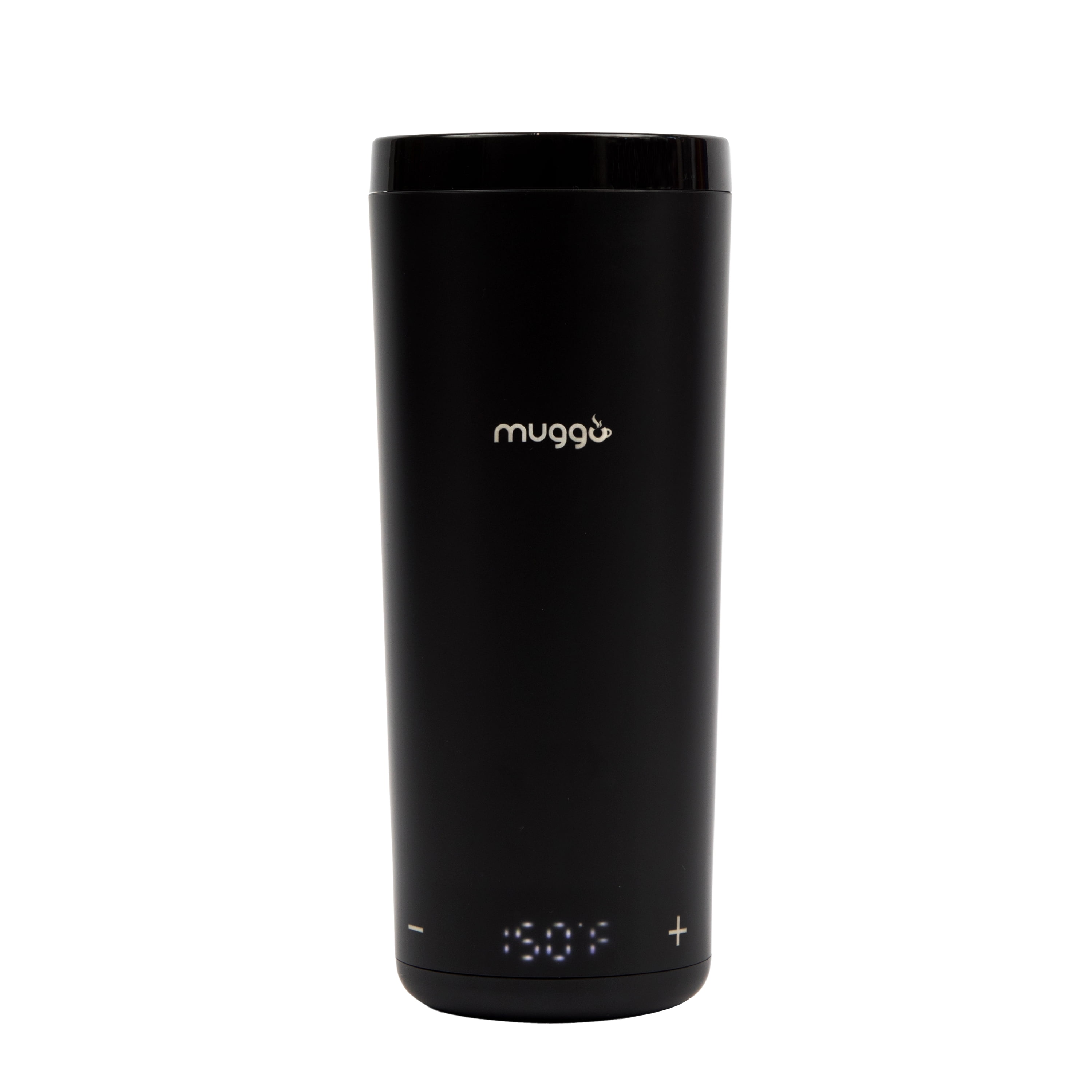 Muggo 2.0 SelfHeating Temperature Control Travel Mug Black Portable Thermos Designed with 360