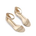 thumbnail image 4 of Sandalia DREAM PAIRS con tacones bajos tipo gatito, punta abierta y correa al tobillo, 4 of 6