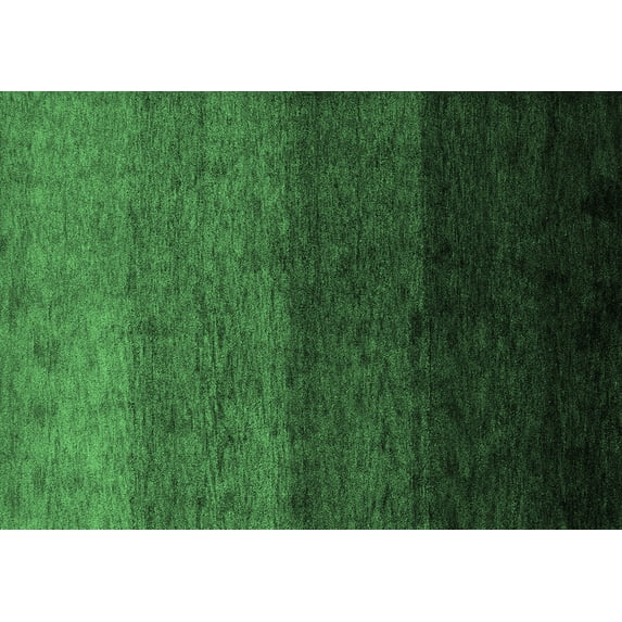 Ahgly Company Indoor Rectangle Abstract Emerald Green Modern Area Rugs, 6' x 9'