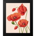 thumbnail image 2 of Popp, Grace 12x14 Black Modern Framed Museum Art Print Titled - Soft Coral Poppies II, 2 of 5