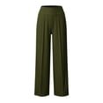 thumbnail image 4 of Neewe Womens Plain Wide Leg Cargo Pants Elastic Waist Loose Hiking Joggers with Pockets Daily Outfits, 4 of 7