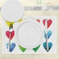 thumbnail image 3 of Ambesonne Valentine Place Mats Set of 4, Rainbow Colors Hearts, Standard Size, Multicolor, 3 of 6