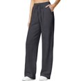 thumbnail image 3 of Women's Summer Solid Color Ice Narrow Wide Leg Pants, 3 of 5