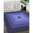 thumbnail image 3 of Ahgly Tapis d'Intérieur Lavable en Machine Carré Transitionnel Bleu Ardoise Clair, 5 Pieds Carré, 3 of 7