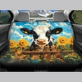 thumbnail image 4 of Jeiento Cow Car Seat Covers for Women Girls Sunflower Bucket Seat Cushion Rear Bench Protector Interior Auto Accessories Decor Universal Fit for Most Cars Van SUV Truck, 4 Piece, 4 of 6