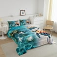 thumbnail image 3 of Erosebridal Coastal Sea Turtle Bedding Sets Queen with Comforter, Summer Beach Duvet Insert, Tropical Ocean Home Decor Ultra Soft 3pcs, 3 of 8