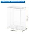 thumbnail image 2 of Uxcell 10 Pcs Clear Gift Box,1.6"x1.2"x2.2" Plastic Packing Box for Candy Cookies, 2 of 6