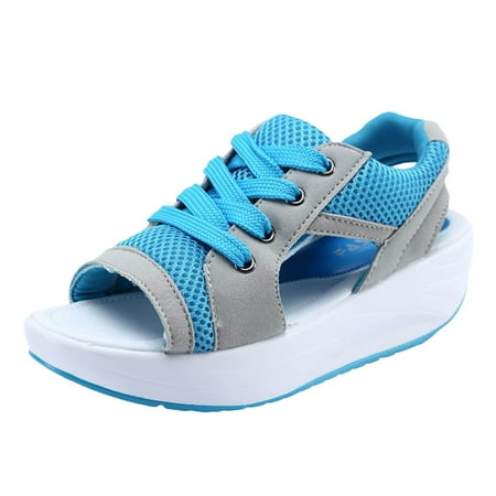 

Ediodpoh Plus Size Women s Shoes Summer Fashion Sandals Fashionable and Versatile Casual Sandals Fish Mouth Sandals Thick Soled Wedge Sandals Summer Sandals for Women 2024 Blue 8.5(41)
