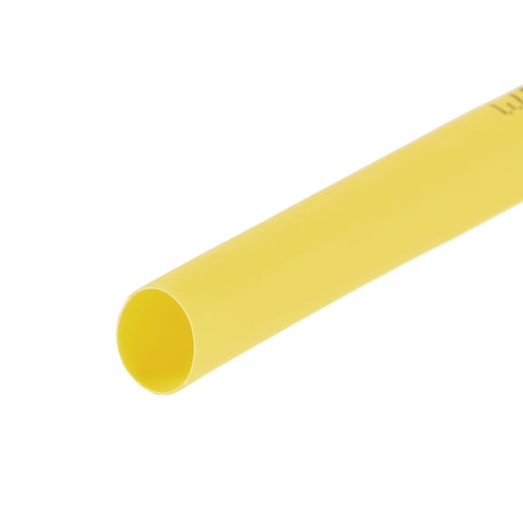 Heat Shrink Tubing 1/4"(6mm) Dia 10mm Flat Width 2:1 rate Shrinkable Tube Cable Sleeve 10ft - Yellow