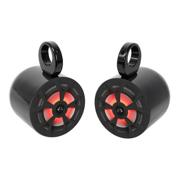 (2) Rockville RKL65MBW 6.5" 700w Marine Wakeboard LED Speakers (2) Color Grilles