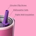 thumbnail image 3 of HydroJug Traveler - Botella de agua con asa y pajita abatible - Cabe en portavasos, vaso resistente a fugas, reutilizable, aislado, de acero inoxidable y base de goma - Regalos para mujeres y hombres, 3 of 4