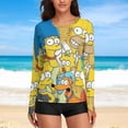 thumbnail image 6 of Simpsons Women's Sunscreen Shirt Long Sleeve Workout Tops Crewneck Soft Comfy Tees Casual T-Shirt XL, 6 of 7