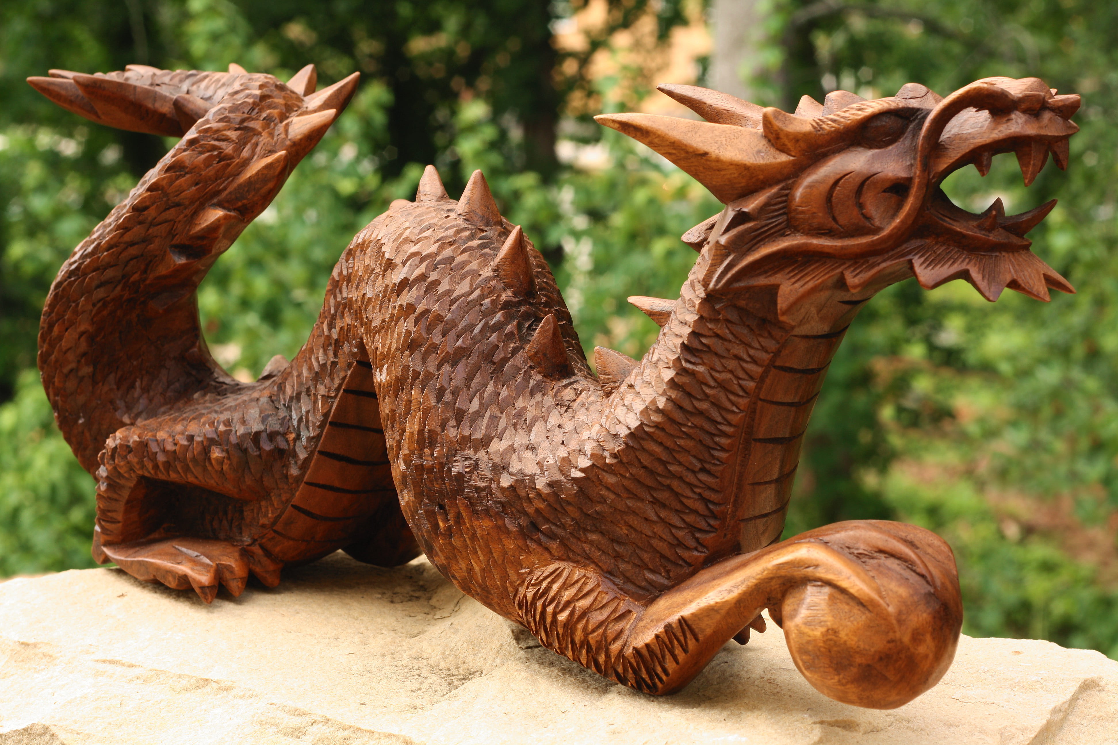 Small Dragon Hand Carved Figure - Decora Loft