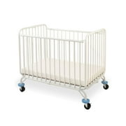 L.A. Baby Holiday Mini/Portable Folding Metal Crib