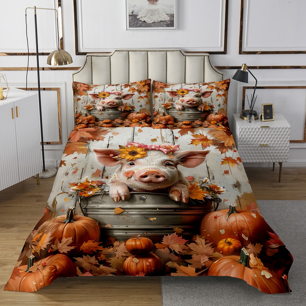 Tropical Leaf Duvet Cover Quilt Cover Bedding Set Single Double King