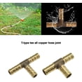 thumbnail image 2 of Conector de Manguera de Latón JAMW en Forma de T 3 Vías para Combustible Aire Agua Aceite 6mm 8mm 10mm 12mm Sencillez, 2 of 5