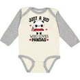 thumbnail image 3 of Inktastic Panda Lover Gift Boys or Girls Long Sleeve Baby Bodysuit, 3 of 5