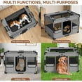 thumbnail image 6 of Pawaboo Dog Playpen Extra Large Pet Crate, Portable Dog Kennel Mesh Breathable Pet Playpen for Dogs, Thickened PVC Pipe Frame Dog Pen Tent for Indoor Outdoor Use with Carrying Case (L, Grey+Black), 6 of 9