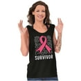 thumbnail image 5 of Survivor Breast Cancer Pink Ribbon Tank Top Tee Shirt Women Brisco Brands L, 5 of 6