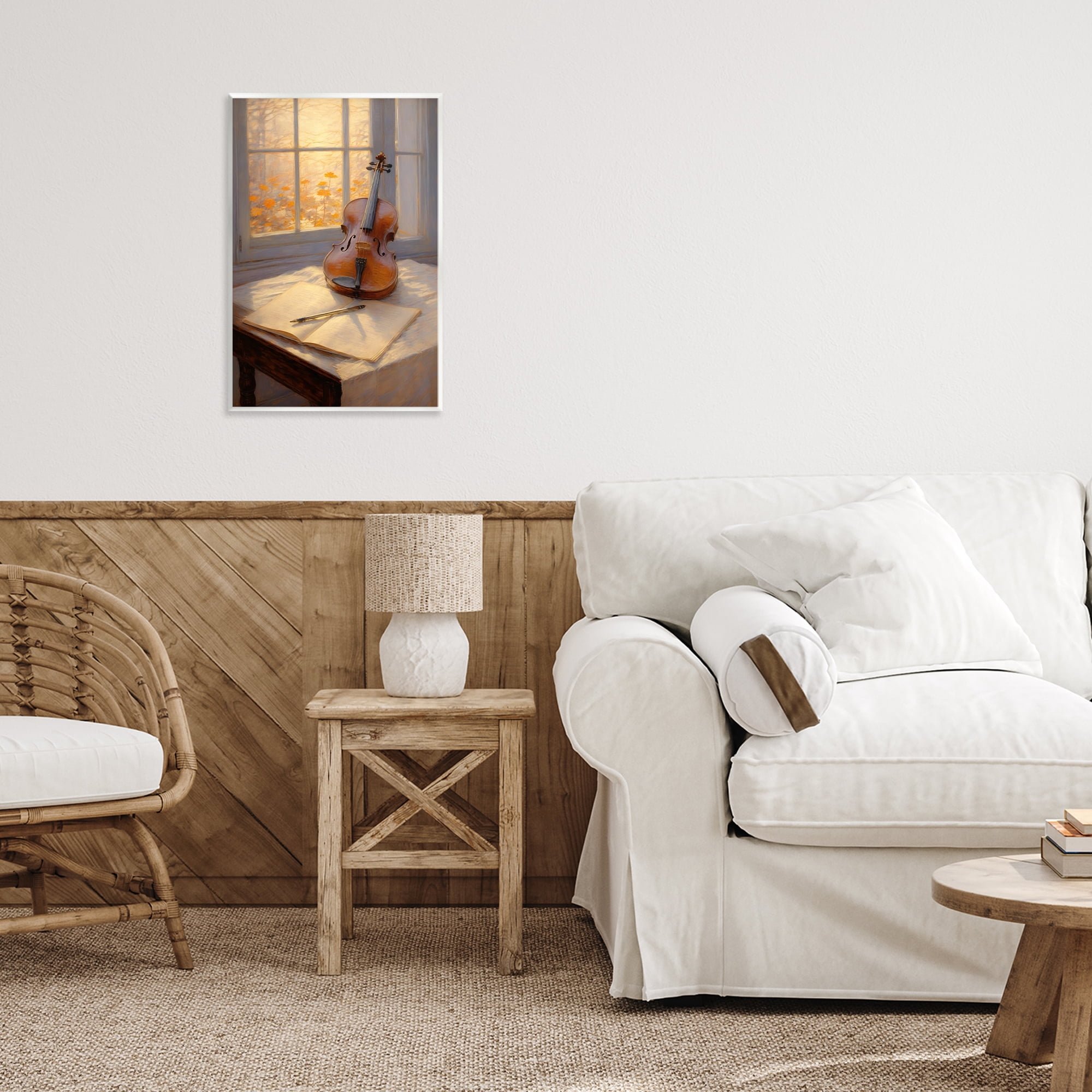 Stupell Industries Autumn Sunlit Violin Wall Plaque Art, design by Angie Hawke