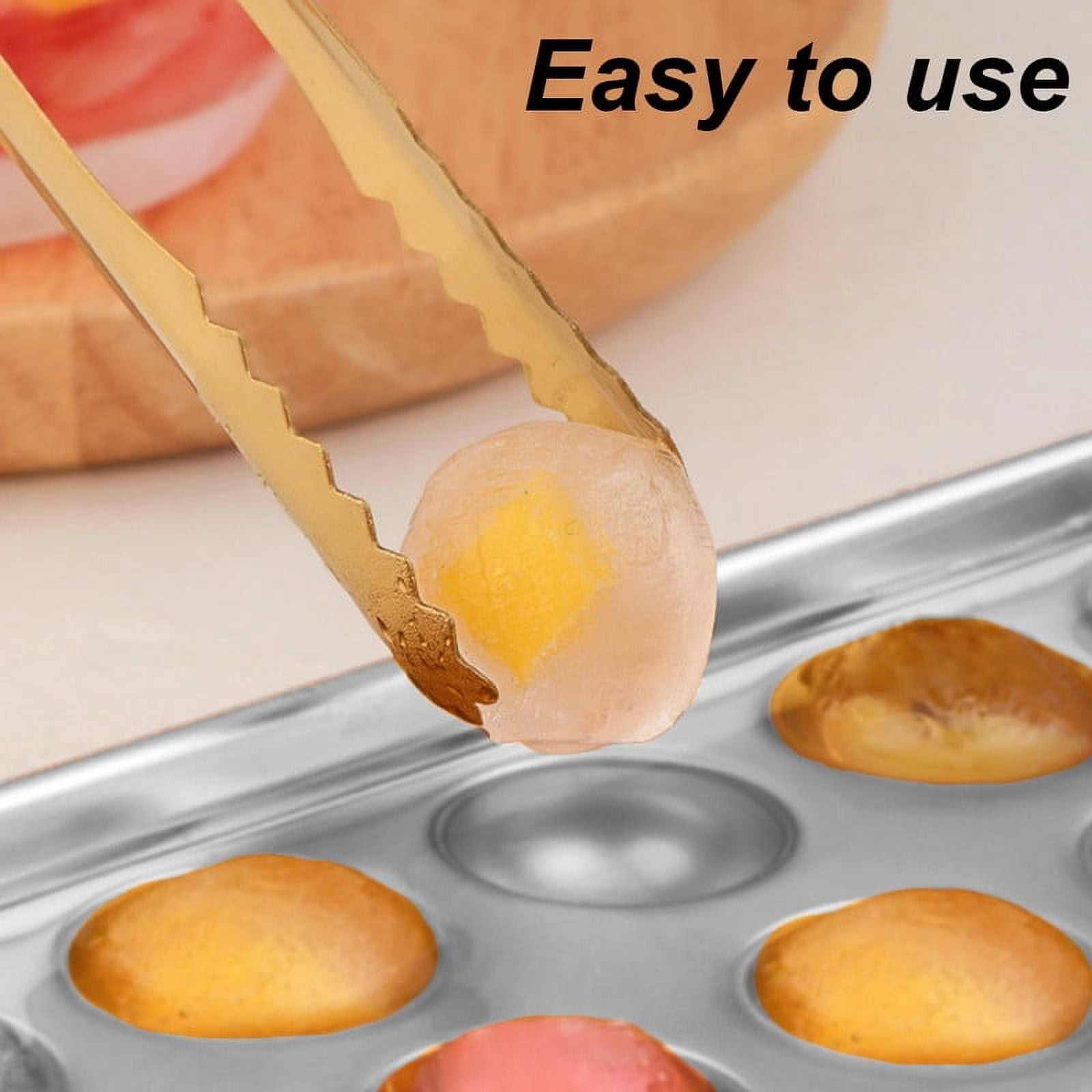 MZHICH 2 Pack Stainless Steel Ice Ball Maker with Lids for Freezer Whiskey Water