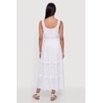 thumbnail image 3 of Women's Smocked Waist Ruffle Trim Midi Dress, 3 of 3