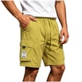 thumbnail image 2 of DayScoop Mens Plus Size Shorts Big Tall Bottoms Summer Casual Fashion Solid Color Multi Pocket Elastic Waist Oversize Loose Short Pants, 2 of 6