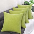 thumbnail image 2 of Unique Bargains Housse de Coussin Décorative à Rayures Maïs en Polyester, 4 Pcs, pour Sofa, 2 of 10