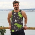 thumbnail image 6 of KLL Dinosaur Skeleton Print Men's Muscle Gym Workout Stringer Tank Tops Bodybuilding Fitness T-Shirts Tank Tops Men-XX-Large, 6 of 7