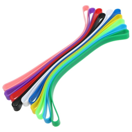 OUNONA  10 Pcs Elastics Notebook Bands Colorful Rubber Office