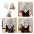 thumbnail image 2 of WINDLAND Breathable Flower Pattern Hair Kerchief Cute Lace Bandana Tie Back Headwrap, 2 of 15