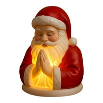 Christmas Praying Night Light Ornament Holiday Decor LED Lamp for Table Shelf Fireplace Indoor Decorations