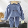 thumbnail image 2 of CAUYDY Toddler Girls Outfits Child Sleepers 2T 3T 4T 5T Cute Long Sleeved Top and Pants 2PCS Set Baby Clothing Little Kid Pajamas for Girl Fall Winter Sizes 4-5 Years,Dark Blue, 2 of 5