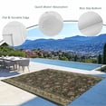 thumbnail image 3 of Sage Green Floral Outdoor Rug for Patio/Deck/Porch, Non-Slip Large Area Rug 5 x 8 Ft, Ethnic Tribe Abstract Art Flowers Indoor Outdoor Rugs Washable Area Rugs, Reversible Camping Rug Carpet Runner, 3 of 8