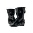thumbnail image 2 of Forever Young Women's Fringed Short Wedge Rain Boot, 2 of 5