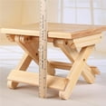 thumbnail image 2 of Baohd Wooden Step Stool with Stable Structure Folding Square Footstool Eco-Friendly Toddler Stool Portable for Office Home Fishing Camping, 2 of 8