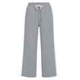 thumbnail image 7 of Girls Baggy Sweatpants Straight Leg Drawstring Athletic Pants Elastic Waist Striped Joggers Loose Soft Stretchy Trousers, 7 of 7