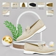 thumbnail image 2 of LIBERTYZENO Mens Classic Velvet slip on Loafer Shoes Beige, 2 of 8