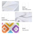 thumbnail image 5 of Geometric Shape Pattern Hand Towels 2 Pack Quick Dry Velvet Soft with Velcro Kitchen Bath 14x18in, 5 of 7